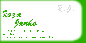 roza janko business card
